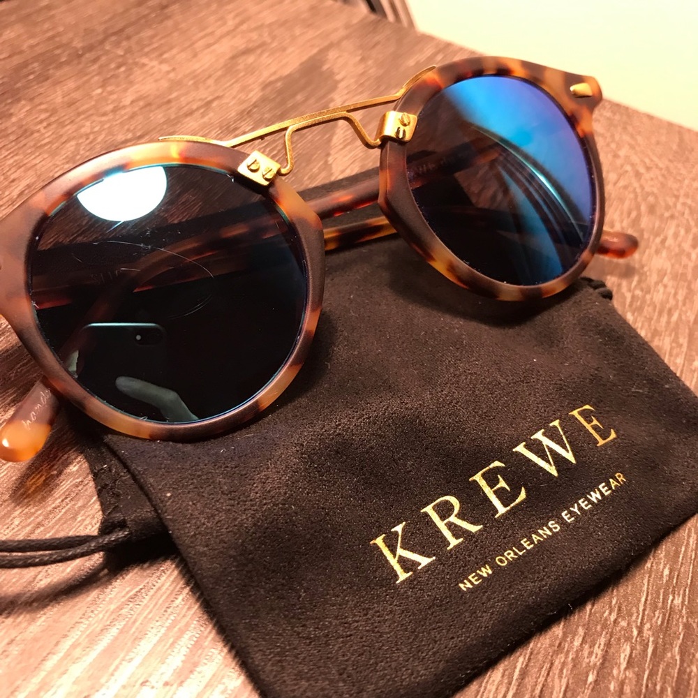 Krewe sunglasses - St. Louis mirrored tortoise